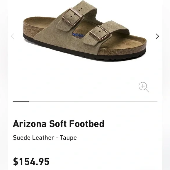 Birkenstock Arizona Suede Sandals in Taupe. BRAND NEW! FREE SHIPPING - Picture 2 of 7